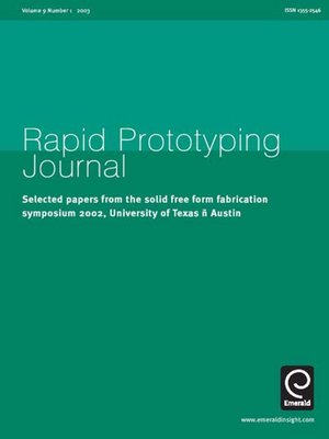 cover image of Rapid Prototyping Journal, Volume 9, Issue 1